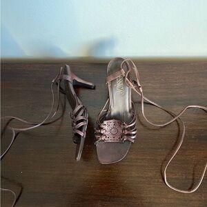 Jessica Dark Brown Strappy Heels